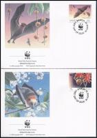 WWF Megabat set 4 FDC WWF: Repülőkutyafélék sor 4 db FDC-n