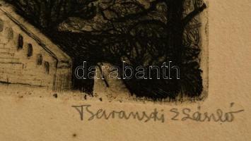 Baranszky Emil László (1877-1941): Halászbástya. Rézkarc, papír, jelzett, 24×21 cm