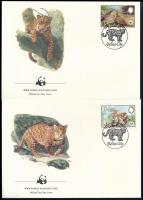 WWF Jaguar set on 4 FDC WWF: Jaguár sor  4 db FDC-n