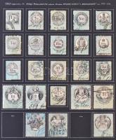 Tartalmas Okmánybélyeg gyűjtemény 1854-1960 régi gyűjtésből, házi készítésű, tudományos pontossággal...