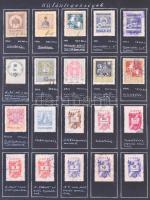 Tartalmas Okmánybélyeg gyűjtemény 1854-1960 régi gyűjtésből, házi készítésű, tudományos pontossággal...