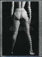 cca 1976 Kísérleti akt tanulmányok, 3 db vintage fotóművészeti alkotás, 24x18 cm