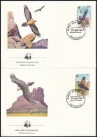 WWF Bearded vulture set 4 FDC WWF: Szakállas saskeselyű sor 4 db FDC-n