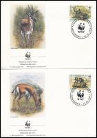 1992 WWF: Speke gazella sor Mi 436-439 4 db FDC-n