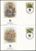 WWF: Speke gazella sor 4 db FDC-n WWF: Speke's gazelle set on 4 FDC