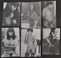 cca 1968 Nyers képek dokufotópapíron, 11 db szolidan erotikus felvétel Fekete György (1904-1990) budapesti fényképész hagyatékából (vélhetően reprodukciók), 20x15 cm és 18x13 cm között / 11 erotic photos