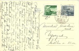 1944 Alsócsernáton, Csernáton, Cernat; Országzászló és hősi emlékmű / Hungarian flag, heroes monumen...