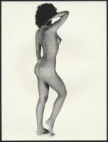 cca 1974 A vezér titkárnője, szolidan erotikus képek, 3 db jelzés nélküli vintage fotó, 24x18 cm / 3...