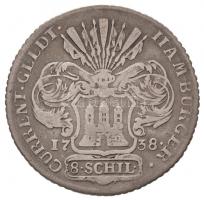 Német Államok / Hamburg 1738IHL 8Sch Ag (5,22g) T:2-
German States / Hamburg 1738IHL 8 Schilling Ag...