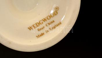 Wedgood mini váza, matricás, jelzett, hibátlan, eredeti dobozában, m:8 cm