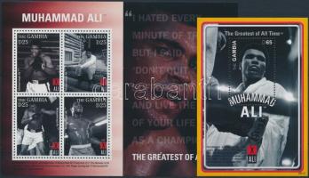 Muhammad Ali mini sheet + block, Muhammad Ali kisív + blokk