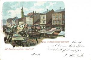 1899 Sopron, Vásár, piac / Oedenburger Jahrmarkt