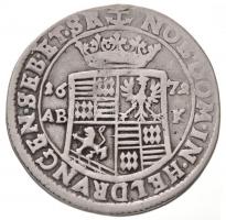 Német Államok / Mansfeld-Bornstedt 1672AB-K 1/3 Tallér Ag "Franz Maximilian és Heinrich Franz&q...