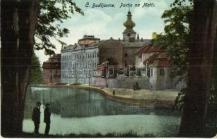 5 db régi városképes lap, 4 felvidéki és 1 cseh, Ceske Budejovice, Lublófürdő, Bártfafürdő, Beszterc...