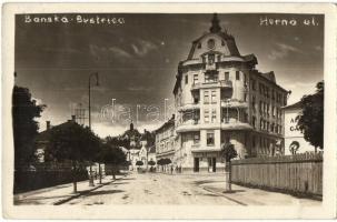 5 db régi városképes lap, 4 felvidéki és 1 cseh, Ceske Budejovice, Lublófürdő, Bártfafürdő, Beszterc...