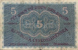 Csehszlovákia 1919. 5K T:III