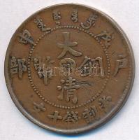 Kína ~1906. 10C Cu T:2,2-
China ~1906. 10 Cash Cu C:XF,VF