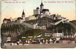 3 db régi felvidéki vár képeslap, Beckó, Zboró, Trencsén / 3 pre-1945 Upper Hungarian postcards with...