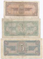 Szovjetunió 1938. 1R + 3R + 5R T:III,III-
Soviet Union 1938. 1 Ruble + 3 Rubles + 5 Rubles C:F,VG
...