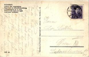 Budapest - 4 db régi képeslap, Budapest éjjel, este / 4 pre-1945 town-view postcards, at night