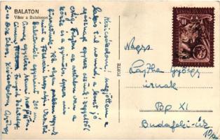 Balaton - 12 db régi képeslap, balatoni élet / 12 pre-1945 postcards