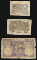 Románia 1916. 5L T:IV + 1920. 1L T:III + Német megszállás 1917. 25b T:III+