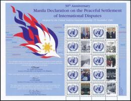 Üdvözlőbélyeg teljes ív (Manila), Greetings stamps complete sheet (Manila)