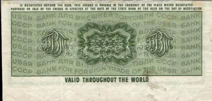 Szovjetunió dátum nélkül 20R "Utazási csekk" "Specimen" T:III+