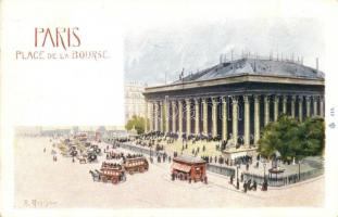 Paris - 3 db régi városképes lap, 1 litho, vegyes minőség / 3 pre-1945 town-view art postcards, 1 li...