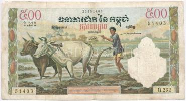 Kambodzsa 1972. 500R T:III- Cambodia 1972. 500 Riels C:VG Krause  14.d