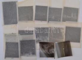 cca 1968 Kecskemét fejlődése, változása, 13 db szabadon felhasználható, vintage negatív Medgyesi László hagyatékából, 6x6 cm és 6x9 cm