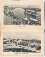 3 db régi városképes lap, Szebenjuharos, Tournai, Stettin leporelló, vegyes minőség / 3 pre-1945 tow...