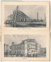 3 db régi városképes lap, Szebenjuharos, Tournai, Stettin leporelló, vegyes minőség / 3 pre-1945 tow...