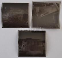 cca 1975 Metróbalesetről készült 3 db szabadon felhasználható, vintage negatív, 6x6 cm