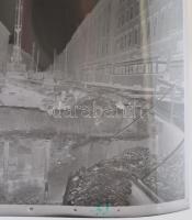 cca 1976 Budapesti villamosok az Üllői út és a Ferenc körút sarkánál, a metró aluljáró építése idejé...