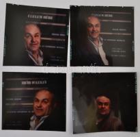 cca 1986 Hofi Géza színművészről készült felvételek, 4 db szabadon felhasználható vintage diapozitív, 6x6 cm