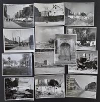 cca 1978 Kecskeméti városképek, 13 db vintage fotó Vincze János (1922-1998) hagyatékából, részben feliratozott, 9x12 cm