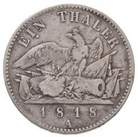 Német Államok / Poroszország 1818A Tallér Ag "III. Frigyes Vilmos" (21,93g) T:2- ph. hátol...