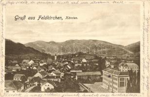 3 db régi külföldi városképes lap / 3 pre-1945 European town-view postcards, Feldkirchen, Jena, Paris