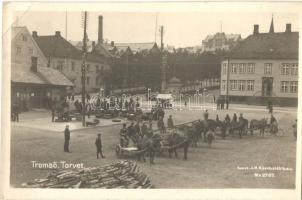 6 db régi norvég városképes lap / 6 pre-1945 Norwegian town-view postcards