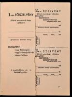 1938 XXXIV. Nemzetközi Eucharisztikus Kongresszus és Szent István Jubileumi Év igazolványfüzet.  Bud...