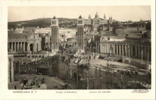 3 db régi spanyol városképes lap / 3 pre-1945 Spanish town-view postcards, Valencia, Barcelona, Casa...