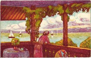 Balaton - 4 db régi képeslap / 4 pre-1945 postcards