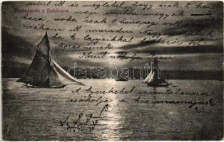 Balaton - 4 db régi képeslap / 4 pre-1945 postcards