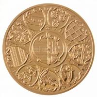 DN "Magyar Aranyóriások - II. Mátyás 6 Dukát, koronázási érem 1608" aranyozott Cu utánvere...