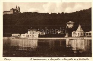 Tihany - 4 db régi városképes lap, vegyes minőség / 4 pre-1945 town-view postcards, mixed quality