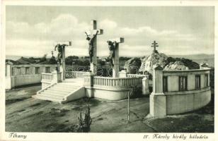 Tihany - 5 db régi városképes lap, IV. Károly király lakószobája / 5 pre-1945 town-view postcards