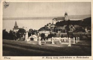 Tihany - 5 db régi városképes lap, IV. Károly király lakószobája / 5 pre-1945 town-view postcards
