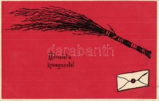 Üdvözlet a Krampusztól / Krampus greeting art postcard. KAP 5130.
