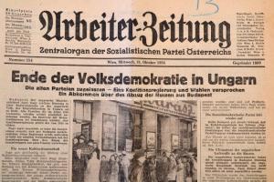 1956 Az osztrák Arbeiter Zeitung magyar forradalomról tudósító száma